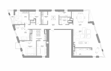 План 4-х комнатной квартиры в ЖК «Садовые кварталы». Общая площадь – 115 кв. м.