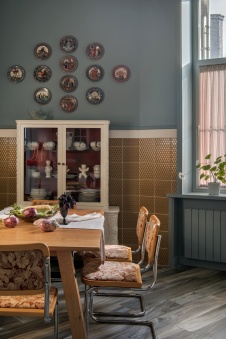 Фото интерьера кухни квартиры в стиле фьюжн 