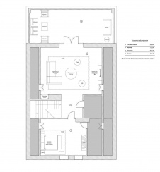 План мансарды двухэтажного дома в коттеджном поселке «Клуб 2071» (проект архитектора Сергея Скуратова).