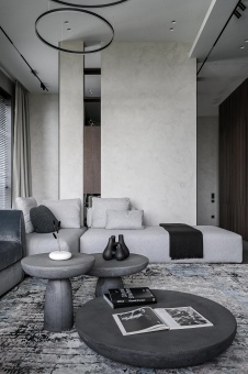 Фото интерьера зоны отдыха квартиры в стиле минимализм 