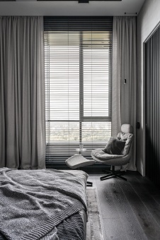 Фото интерьера спальни квартиры в стиле минимализм 