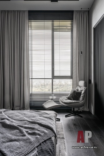Фото интерьера спальни квартиры в стиле минимализм 