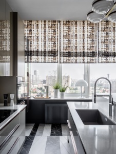 Фото интерьера кухни пентхауса в стиле фьюжн