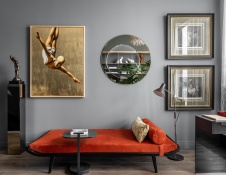 Фото интерьера кабинета пентхауса в стиле фьюжн