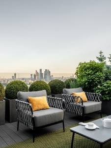 Фото террасы пентхауса в стиле фьюжн 
