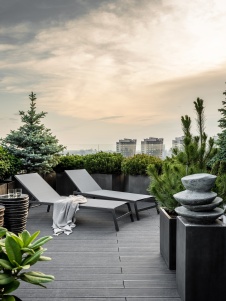 Фото террасы пентхауса в стиле фьюжн 