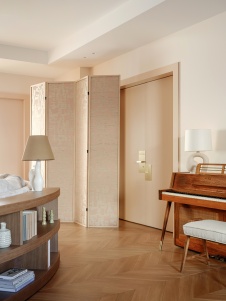 Фото интерьера гостиной квартиры в стиле фьюжн 