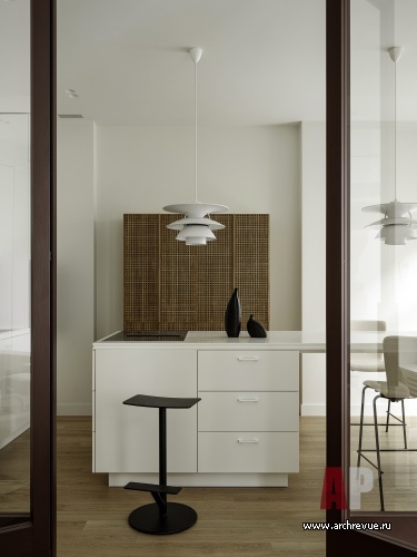 Фото интерьера кухни квартиры в стиле минимализм 