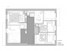 План второго этажа двухэтажного пентхауса на улице Вавилова. Общая площадь - 215 кв. м.