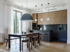 Фото интерьера столовой квартиры в стиле фьюжн