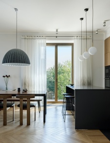 Фото интерьера кухни квартиры в стиле фьюжн