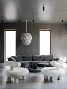 Фото интерьера гостиной дома в стиле минимализм