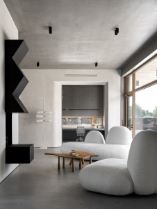 Фото интерьера гостиной дома в стиле минимализм