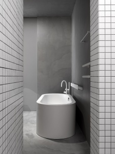 Фото интерьера ванной дома в стиле минимализм 