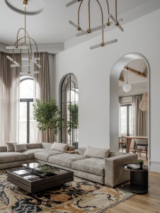 Фото интерьера гостиной дома в средиземноморском стиле