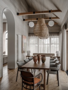 Фото интерьера столовой дома в средиземноморском стиле