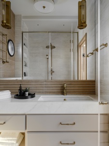 Фото интерьера санузла дома в средиземноморском стиле 