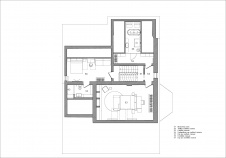 План мансардного этажа дома с мансардой. Общая площадь – 550 кв. м.