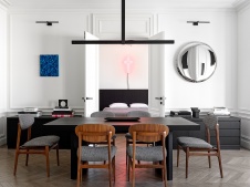 Фото интерьера столовой квартиры в стиле фьюжн