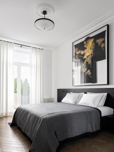 Фото интерьера спальни квартиры в стиле фьюжн