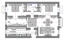 План трехкомнатной квартиры в сталинском доме. Общая площадь – 116 кв. м.