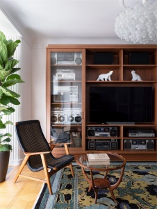 Фото интерьера гостиной квартиры в стиле фьюжн 