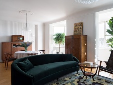 Фото интерьера гостиной квартиры в стиле фьюжн