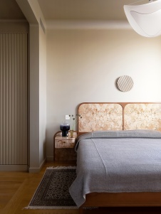 Фото интерьера спальни квартиры в стиле фьюжн 