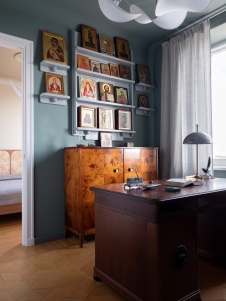 Фото интерьера кабинета квартиры в стиле фьюжн 
