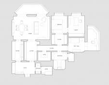 Планировка четырехкомнатной квартиры в новом доме возле МГУ.