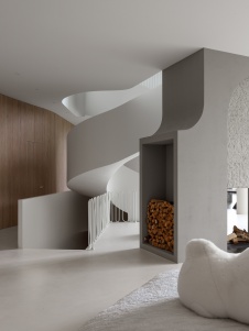 Фото интерьера каминной дома в стиле минимализм