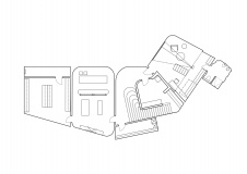 План цокольного этажа двухэтажного модернистского дома в Подмосковье.
