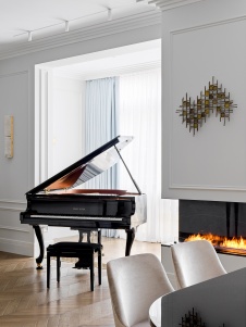 Фото интерьера гостиной квартиры в американском стиле