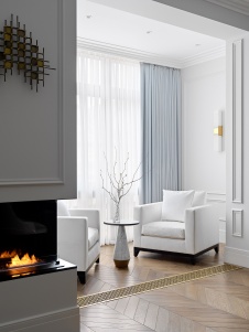 Фото интерьера гостиной квартиры в американском стиле