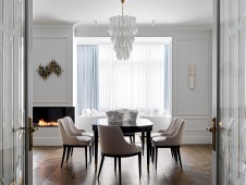 Фото интерьера столовой квартиры в американском стиле