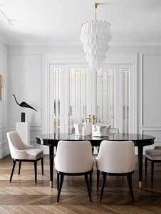 Фото интерьера столовой квартиры в американском стиле