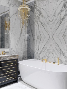 Фото интерьера санузла квартиры в американском стиле