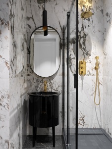 Фото интерьера санузла квартиры в американском стиле