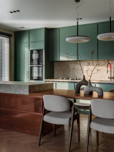 Фото интерьера кухни квартиры в стиле фьюжн