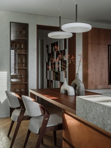 Фото интерьера столовой квартиры в стиле фьюжн