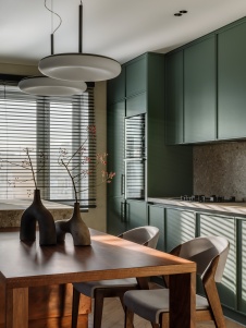 Фото интерьера столовой квартиры в стиле фьюжн