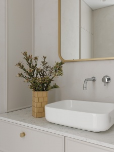 Фото интерьера санузла квартиры в стиле минимализм 