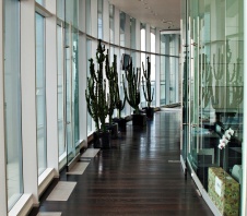 Фото интерьера холла панорамного офиса в современном стиле 