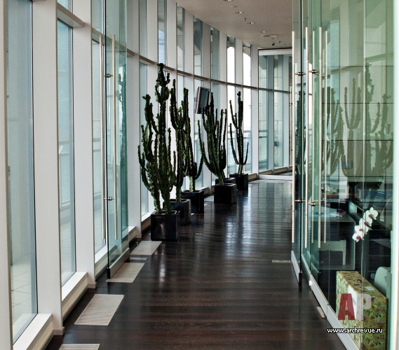 Фото интерьера холла панорамного офиса в стиле ар-деко 
