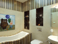 Фото интерьера санузла квартиры в стиле эклектика