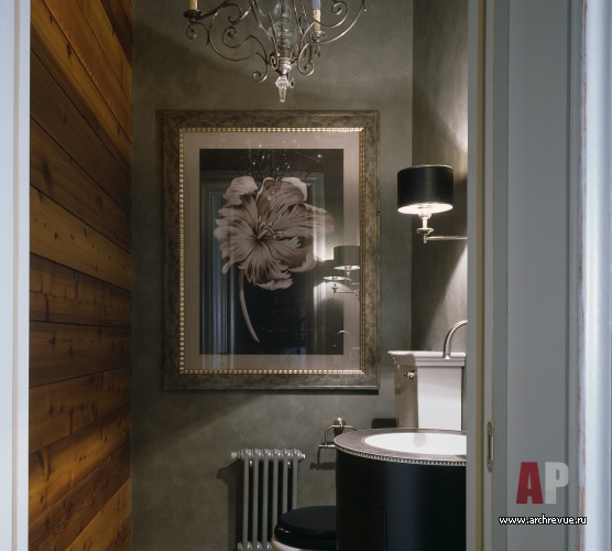 Фото интерьера санузла дома в стиле фьюжн