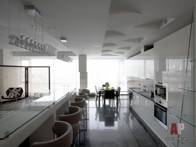 Фото интерьера кухни квартиры в минимализме для молодого человека