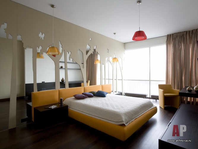 Фото интерьера спальни квартиры в минимализме для молодого человека