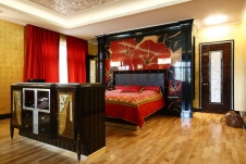 Фото интерьера спальни загородного дома в стиле ар-деко