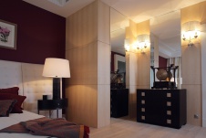 Фото интерьера спальни небольшой квартиры в неоклассическом стиле